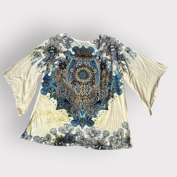 Y2K Paisley Blouse